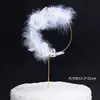 Enfeites de bolo com tema de doze constelações, anjo branco, fada flor, bailarina, cena, decoração de bolo de aniversário