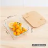 Lonchera de vidrio con rayas verticales y tapa de bambú, recipiente rectangular sellado para almacenamiento de alimentos, apto para microondas, caja para conservación de alimentos