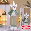 Boneca Retrátil de Pé de Natal Homem Velho Verde de Natal Boneco de Neve Rena Boneca Enfeites Decorações de Janela de Hotel