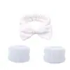 Faixa de Punho de Flanela para Lavar o Rosto Macaron Cor Sólida Absorvente de Água Suor Faixa de Punho para Lavar o Rosto Maquiagem Faixa de Cabelo Acessórios de Cabelo