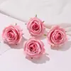 Simulação Borda de Curling Flor Rosa Flor de Casamento Parede de Flores Arranjo de Flores Tecido de Seda Corsage de Rosa Cabeça de Flor Flor Handmade Caixa de Flores Decoração