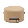 Gorra Militar Primavera y Otoño Simple Casual Ala Corta para Hombre Ajustable Sombrero de Sol Lavado Antiguo Color Sólido Copa Plana Sombrero Protector Solar Mujer