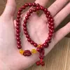 Pulsera de Cinabrio de Bajo Contenido para Mujer Estilo de Diseño de Nicho DIY con Accesorios de Lingote y Colgante de Fortuna Pulsera con Colgante Pixiu