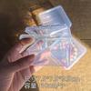 Caja de almacenamiento de 7,5 cm, pequeña caja cuadrada gruesa, transparente, de polipropileno, para escritorio, con piezas para pendientes y cuentas de uñas.