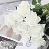 Processamento de fábrica simulação personalizada buquê de rosa flor de seda plástico flor falsa única decoração de sala de estar decoração de mesa de casamento