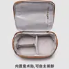 Bolsa Cosmética Casa Pequena Feminina Grande Capacidade 2025 Nova Elegante Portátil Partição Vertical Bolsa de Armazenamento Bolsa Cosmética para Câmera