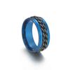 Joyería popular transfronteriza cadena para hombre anillo de descompresión giratorio de acero inoxidable tamaño estándar de EE. UU. opcional combinación multicolor