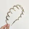 Diadema de Dientes Estilo Coreano para Mujer, Versátil para Lavarse la Cara, Pinza para el Cabello de Moda, Diadema de Gafas en Forma de U