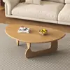 Mesa de centro de madera maciza para sala de estar, uso doméstico, lujo ligero, mesa de té triangular simple y moderna, popular para apartamentos pequeños, balcón y sala de estar