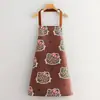 Delantal de Lona Moderno Estilo Coreano con Dibujos, Anti-Manchas y Resistente al Desgaste, para Uso en Cocina Doméstica, Adecuado para el Trabajo, Cocinar y Limpiar, Ropa de Trabajo Resistente a las Manchas