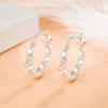 Plata Rota Varios Dos Aretes Femeninos Sentido del Diseño Nicho Avanzado Simple Hebilla de Oreja Aretes Retro 2022 Nueva Moda