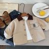 Chaqueta Infantil 2026 Buga Sugar Nueva Colección Otoño Chaqueta de Solapa de Dibujos Animados para Niños y Niñas Chaqueta de Algodón con Bloques de Color para Bebé