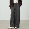 Pantalones Deportivos Cómodos para Mujer en Otoño, Pantalones Anchos Sueltos de Cintura Alta Elástica, Pantalones Largos Casuales Sueltos Adelgazantes con Cordón