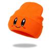 Gorros de Lana Estudiantiles para Hombre y Mujer de Otoño e Invierno con Bordado de Cara Sonriente y Ojos Lindos Gorros Tejidos Gorros Cálidos de Pullover