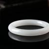 Fábrica de Pulseras de Jade Dorado de Xinjiang Jade de Hetian Jade Blanco Pulsera Redonda para Mujer Pulsera de Belleza Jade Blanco Grasa de Carnero Pulsera Jade en Vivo