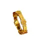 Anel de trevo de quatro folhas escovado estilo corte francês para mulheres, elegante e estiloso, feito à mão com acabamento escovado e cravação de diamantes