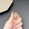 Anillo de oro francés antiguo de Vietnam no se decolora por mucho tiempo abierto liso aleación de cobre anillo liso oro de imitación anillo para amantes hombres y mujeres