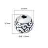 Plata S999 retro hacer viejo 10 mm cuentas espaciadoras de nubes auspiciosas cuentas redondas diy texto pulsera de juego material de accesorios de plata
