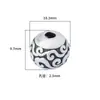Plata Pura S999 Vintage Desgastado 10mm Cuentas Espaciadoras Patrón de Nube Cuentas Redondas DIY Joyería Pulsera Accesorios de Plata Materiales