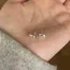 Pendientes Ovalados Sencillos Elegantes Estilo Ins de Plata de Ley S925 Nalan Estilo Coreano Exquisita Joyería para Orejas para Mujeres M06391