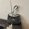 Bolsa de Axila Minimalista de Alto Acabamento para Mulheres 2026 Nova Bolsa de Ombro Fashion de Bolinhas Bolsa de Mão para o Dia a Dia com Laço