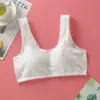 Camisola de Verano Fina para Niñas de Secundaria de 13 a 18 Años, Transpirable, con Almohadillas en el Pecho, sin Tirantes