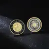 Comercio exterior Europa y Estados Unidos doce constelaciones monedas con incrustaciones de diamantes bañadas en oro colección de monedas conmemorativas extranjeras deseo amor monedas de oro monedas transfronterizo