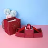 Dropshipping Caixa de Presente Flor Rosa Colar Anel Pulseira Brinco Caixa de Papel Universal Gravação Pano de Polimento Prata Atacado de Fábrica
