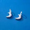 Acessórios de Prata Esterlina S925 Pingente de Lua Sólida Pulseira DIY Colar de Corda Trançada Pingente Crescente Acessórios de Joias de Prata Materiais