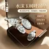 Colgante de jadeíta translúcido de alta transparencia, colgante de hoja de jade de rama dorada, colgante de hoja de jade de vidrio, colgante de jadeíta para mujer, venta al por mayor en fábrica