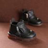 Invierno cálido bebé niño pequeño suela blanda zapatos de algodón botas cortas de cuero para niños zapatos de cuero para niños 0-2 años 3 Zapatos de bebé acolchados de algodón para mujer