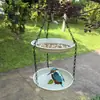 Comedero para pájaros de exterior Semillas para pájaros Colgante de balcón Baño pequeño para pájaros Baño para pájaros de jardín Patio Árbol Comedero de agua