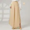 Calça de Chiffon com Fenda para Dança Clássica Dança Moderna Dança Chinesa Calças de Prática de Verão Calças de Pierna Larga de Gaze para Mulheres
