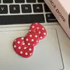 Pinza para el Cabello de Cuadros Rojos de Lunares Retro con Lazo Corazón Femenino Manzana Cereza Flequillo Lateral Pinza de Pato Pinza para el Cabello