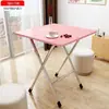 Mesa Plegable para Uso Doméstico, Mesa de Comedor para Viviendas de Alquiler, Mesa Pequeña para Comer en Apartamentos de Alquiler, Dormitorio, Mesa Portátil para Exteriores, Mesa Cuadrada Simple para Montar Puestos