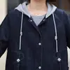 Chaqueta con capucha de alta gama para otoño para madres, nuevo estilo 2026, abrigo con capucha holgado y versátil para mujeres de mediana edad y mayores