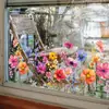 Pegatinas Decorativas para Ventanas de Vidrio Florales Transfronterizas, Calcomanías Estáticas Decorativas para Ventanas Estilo Bohemio, Pegatinas para Puertas de Vidrio con Arreglo de Escena