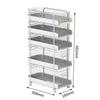 Cozinha Gap Armazenamento Rack Piso Multi-camada Ultra-estreito 18cm Carrinho Geladeira Gap Rack Parede 20cm Rack Side Storage Rack