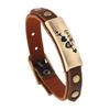 Una flecha a través del corazón aleación vintage pulsera de piel de vaca pulsera de pareja regalo efecto envejecido pulsera de cuero genuino SS039