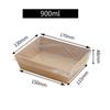 Caja de Embalaje para Hornear Pan, Caja de Embalaje Desechable de Papel Kraft Personalizada con Tapa, Pastel de Frutas, Sushi, Caja para Comida para Llevar