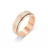 Anillo giratorio de acero inoxidable esmerilado de 4/6/8 mm, un artículo popular en Amazon para ventas transfronterizas, venta al por mayor de anillos giratorios de acero de titanio para aliviar el estrés