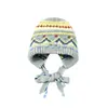 Gorro de Tricô Color Block de Inverno para Mulheres, Versátil para Outono e Inverno, Circunferência da Cabeça Grande, Gorro de Tricô Fair Isle, Emagrecimento Facial, Gorro Quente de Tricô