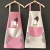 Delantal universal coreano para limpiar las manos para mujer, impermeable y a prueba de aceite, elegante bata de pareja para cocinar, ropa de trabajo y uso doméstico