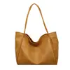 Bolsa Grande de Gran Capacidad Nueva de Verano para Mujer Moda Retro Bolso de Hombro Simple Texturizado para Clase Viajes Diarios Bolso Tote