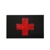 Tela reflectante IR bandera suiza insignia de identificación nocturna brazalete bandera de mochila parche de velcro insignia de moral
