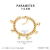 Pulsera de Acero Inoxidable con Campana de Moda Fresca Estilo Ins Simple Chapada en Oro de 18K para Mujer Kalen