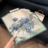 [Estilo Floral] Pañuelo de Seda Amazon Transfronterizo para Mujer 2025 Nuevo Regalo Delgado de Alta Gama para Mamá Pañuelo Cuadrado de 70