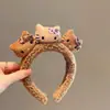 Tiara Fofa de Urso Amoroso Tridimensional Celebridade da Internet Pelúcia Orelhas de Desenho Animado Tiara para Lavar o Rosto Celebridade da Internet Acessórios de Cabelo Versáteis Venda por Atacado