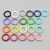 Pintura metálica 25mm color aro de resorte aro abierto llavero redondo cuerda de mano gancho de máquina accesorios de joyería DIY
