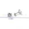 Acero Inoxidable 316 Clavos de Lengüeta Europeos y Americanos Pendientes Redondos de Circonita de Cuatro Garras con Clavos de Hueso de Oreja de Bola Joyería de Piercing de Acero Inoxidable Venta al por Mayor